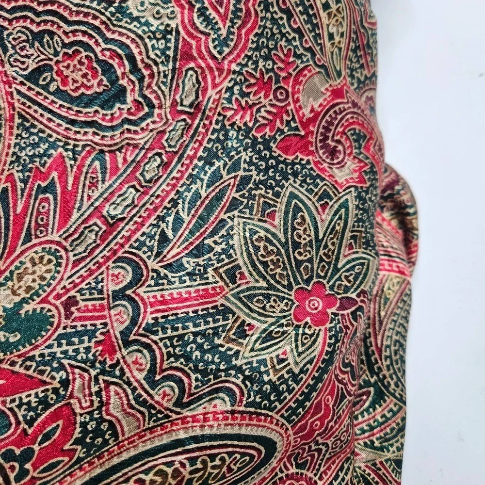 Vintage 90s Victoria's Secret 2pc Sleepshirt Kimono Robe XS OS Paisley Satin Set